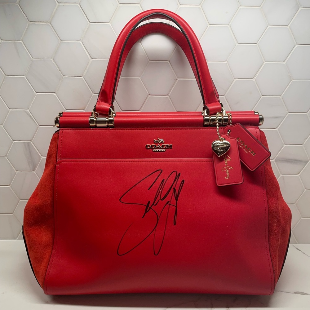 Coach x Selena Gomez Signed Grace Bag / Red Never Used w/ Strap & Dustbag